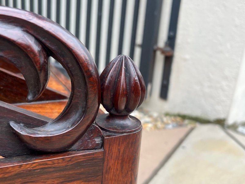 A fine quality William IV Period rosewood Canterbury designed by J.C louden